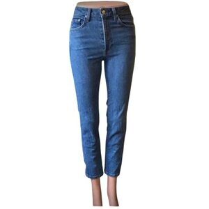 Reformation Cropped High-Rise Jeans - Medium Blue